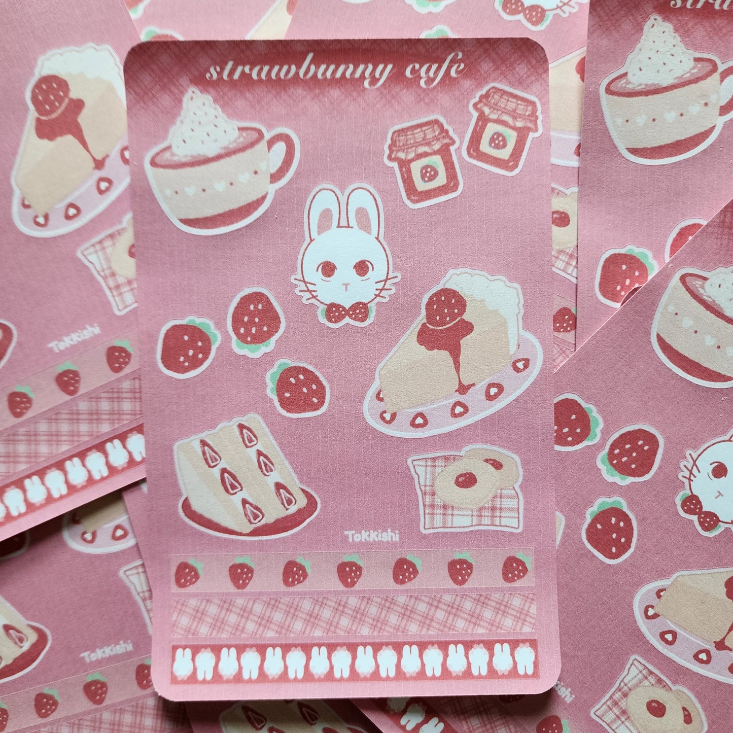 Strawbunny Cafe Sticker Sheet
