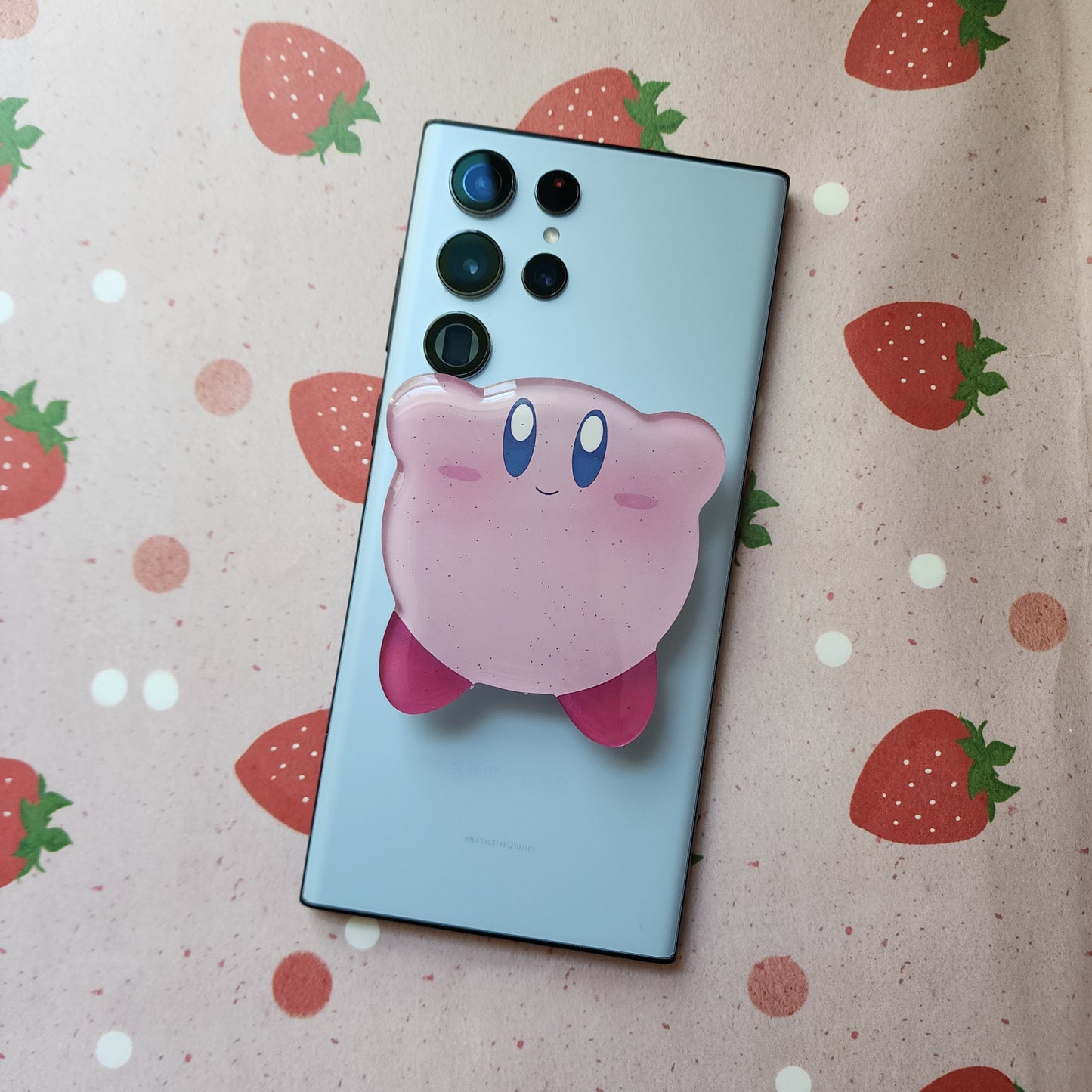 Pink Blob Glitter Phone Grip