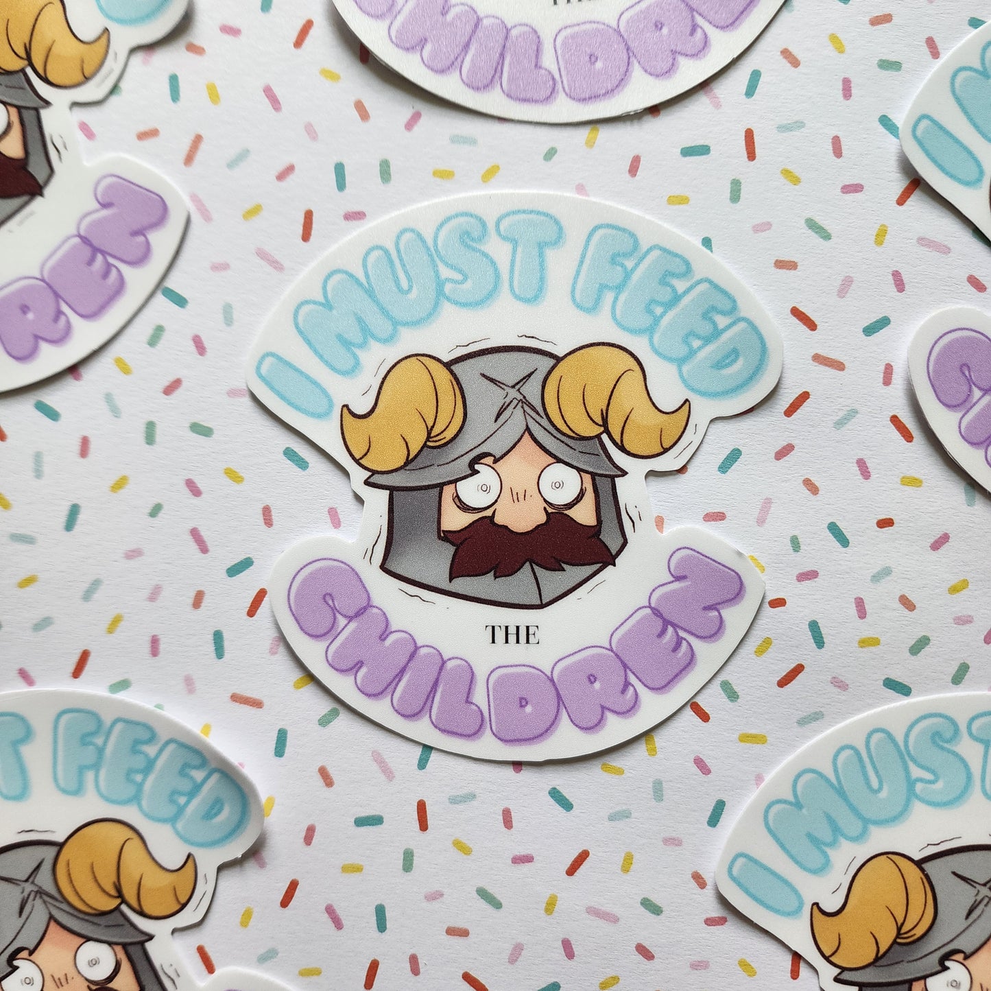 “I Must Feed The Children" Die Cut Sticker