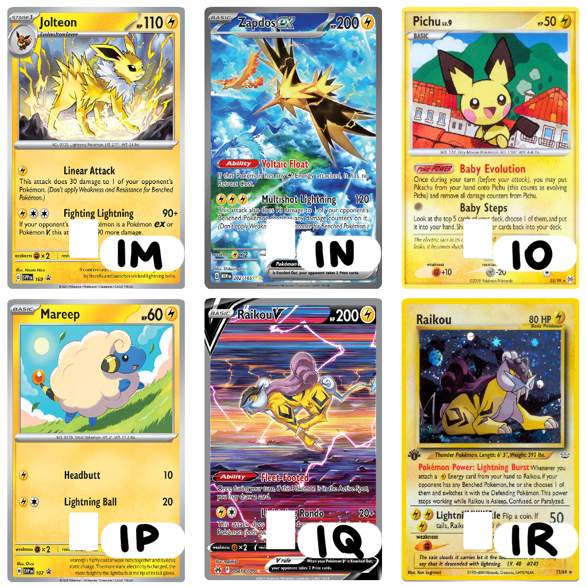 Electric Type Monster Credit Card Skins